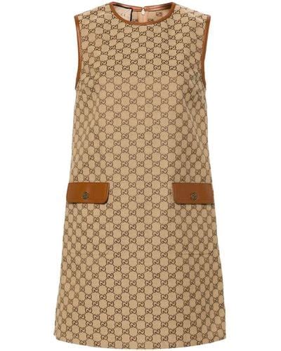 brown gucci dress|Gucci sleeveless maxi dress.